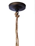 Rustic Wood Ship Rope Bronze Cluster Chandelier 3 small