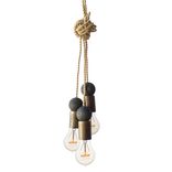 Rustic Wood Ship Rope Bronze Cluster Chandelier 1 small