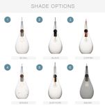 Hand Blown Glass Drop & Wood Chandelier 2 small
