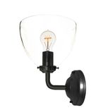 8" Clear Hand Blown Glass Wall Sconce 1 small