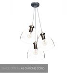 8" Hand Blown Glass 2-11 Cascade Pendant Light Chandelier 3 small