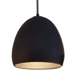 Porcelain Ceramic Black Clay Pendant Light 1 small
