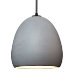 Porcelain Ceramic Grey Clay Pendant Light 1 small