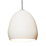 Porcelain Ceramic Matte White Clay Pendant Light 1 small