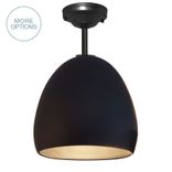 Porcelain Ceramic Matte Black Clay Pendant Light- Black Downrod 1 small