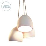 Rustic Ship Rope Matte Porcelain Globe Clay Pendant Chandelier 1 small