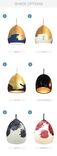 Matte Porcelain Brass Ombre Globe Clay Stagger 2-11 Pendant Light Chandelier 2 small