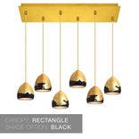 Matte Porcelain Brass Ombre Globe Clay Stagger 2-11 Pendant Light Chandelier 4 small