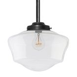 Schoolhouse Clear Glass Light- Downrod 1 small
