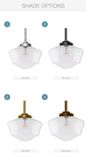 Schoolhouse Nickel Clear Glass Light- Downrod 2 small