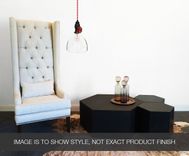 8" Clear Blown Glass Upcycled Valve Pipe Pendant Light- Red Cloth Cord 2 small