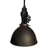Factory 7" Vintage Valve Pipe Pendant Light- Black 1 small