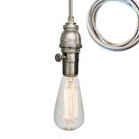 Industrial Rustic Pipe Pendant Light- Nickel 1 small
