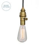 Industrial Rustic Pipe Pendant Light- Brass 1 small