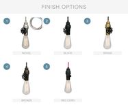 Vintage Upcycled Valve Pipe Pendant Light – Red Cloth Cord 2 small