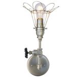 Cage Vintage Valve Pipe Nickel Wall Sconce 1 small