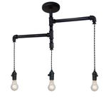 Industrial Custom Rustic Pipe Chandelier - 3 Light 1 small