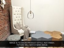 Hand Blown Nickel Seeded Glass Pendant Light 2 small