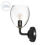 8" Custom Hand Blown Clear Glass Wall Sconce 1 small