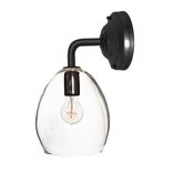 8" Custom Hand Blown Clear Glass Wall Sconce 3 small