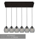 Custom 8" Hand Blown Glass 2-11 Pendant Light Chandelier 4 small