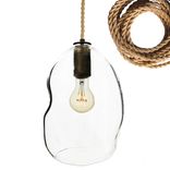 Bubble Ship Rope Hand Blown Glass Pendant Light 1 small