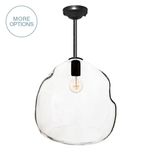 16" Bubble Hand Blown Glass Chandelier Pendant Light- Downrod 1 small