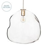 16" Bubble Hand Blown Glass Chandelier Pendant Light 1 small