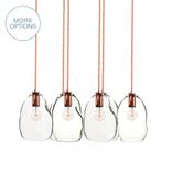 11" Clear Hand Blown Glass Bubble 2-11 Pendant Light Chandelier 1 small