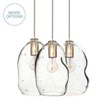 11" Seeded Hand Blown Glass Bubble 2-11 Pendant Light Chandelier 1 small