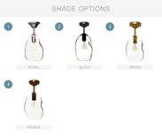 11" Bubble Hand Blown Glass Pendant Light- Brass Downrod 2 small