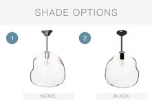 16" Bubble Hand Blown Glass Chandelier Pendant Light- Downrod 2 small