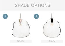 16" Bubble Hand Blown Glass Chandelier Pendant Light 2 small