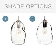 11" Seeded Hand Blown Glass Bubble 2-11 Pendant Light Chandelier 3 small