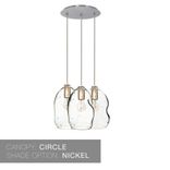 11" Seeded Hand Blown Glass Bubble 2-11 Pendant Light Chandelier 4 small