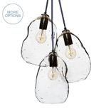 11" Bubble Seeded Hand Blown Glass Cascade Pendant Chandelier 1 small