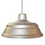 Barn 14" Metal Shade Pendant Light- Chrome Cord 1 small