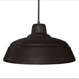 Farmhouse 14" Metal Shade Pendant Light- Black 1 small