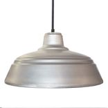 Farmhouse 14" Metal Shade Pendant Light- Nickel 1 small