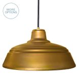 Farmhouse 14" Metal Shade Pendant Light- Brass 1 small