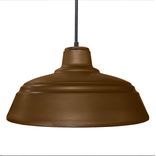 Farmhouse 14" Metal Shade Pendant Light- Bronze 1 small