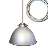 Factory 7" Metal Shade Pendant Light- Chrome Cord 1 small