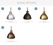Factory 7" Metal Shade Pendant Light- Black 3 small