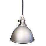 Factory 7" Metal Shade Pendant Light- Nickel 1 small