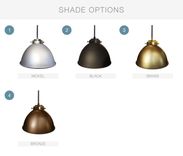 Dome 7" Metal Shade Pendant Light- Black 2 small
