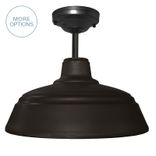 Farmhouse 14" Metal Shade Pendant Light- Black Downrod 1 small