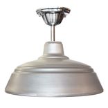 Farmhouse 14" Metal Shade Pendant Light- Nickel Downrod 1 small