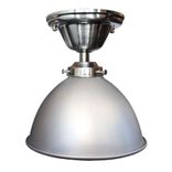 Factory 7" Dome Metal Flush Mount Light- Nickel 1 small