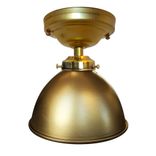 Factory 7" Dome Metal Flush Mount Light- Brass 1 small