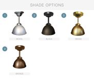 Dome 7" Metal Shade Pendant Light- Black Downrod 2 small